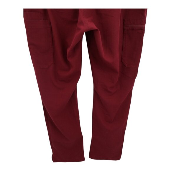 Figs Yola Skinny Scrub Bottoms Utility Nursing Medical Size Large Burgundy Red - Picture 6 of 9